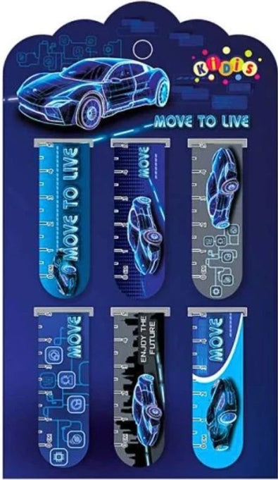 13185 Move to Live Magnetic Bookmarks on Card, 6 pcs