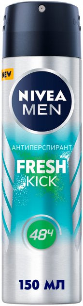 Nivea Fresh Kick Men's Antiperspirant Deodorant Spray, 150 mL