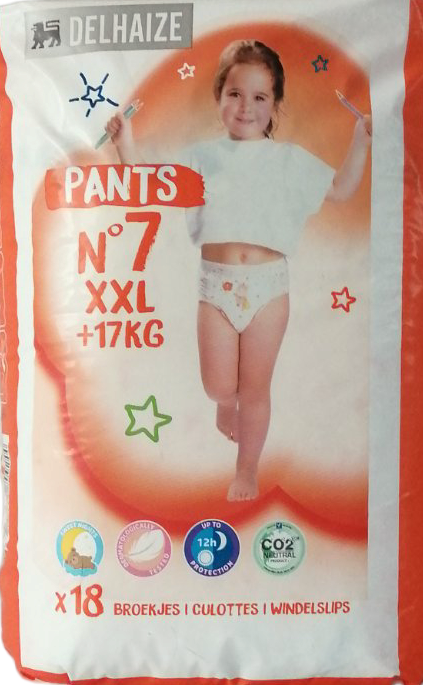 Delhaize Size 7 Baby Pull-Up Diaper Pants, 17+ kg, 18 pcs - Image 2