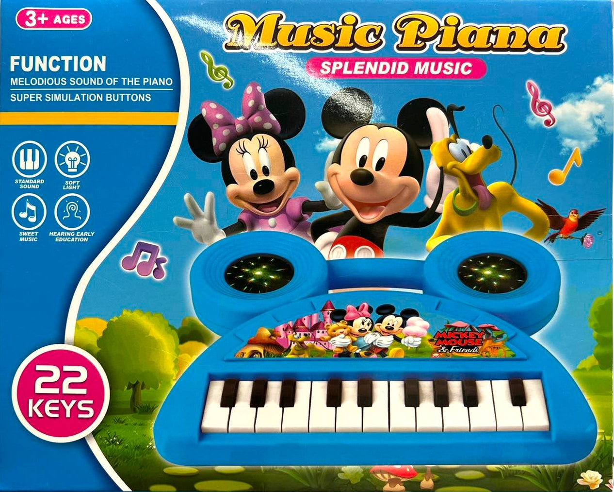 9107-1/2/3/4/5/6 Kids' Piano Toy with Lights & Sound