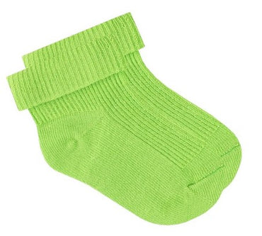 Duna 4105 Lime Cotton Spring/Fall Kids' Socks, Size 10-12 - Image 2