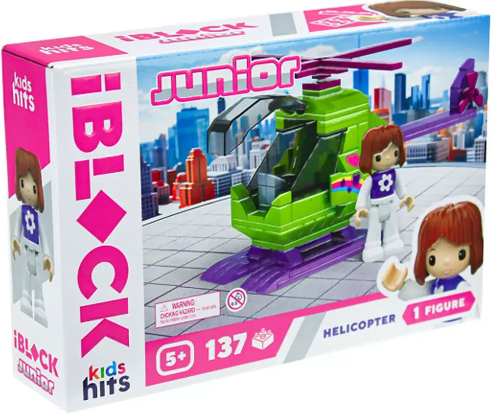 Iblock Junior KH08/012/3 Helicopter Building Set, 137 Pieces