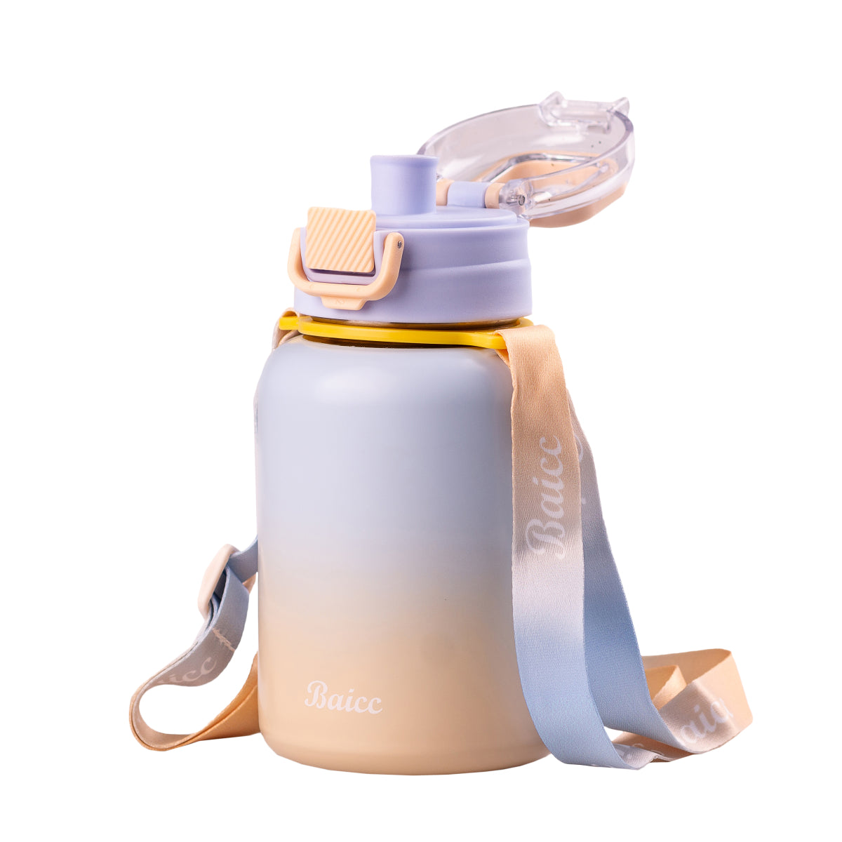 Baicc 8857 Blue Gradient Thermos with Straw, 600 mL - Image 2
