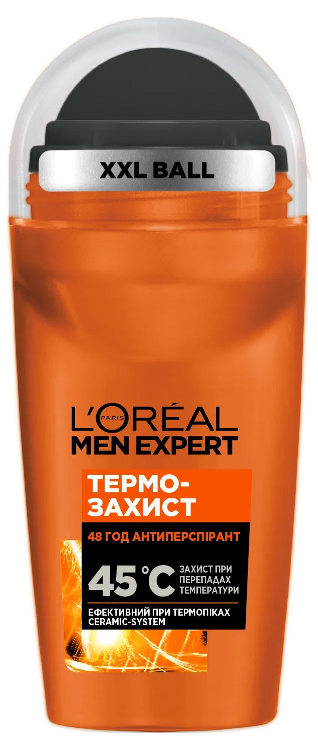 L'Oréal Paris Men Expert Heat Protection Men's Roll-On Antiperspirant Deodorant, 50 mL