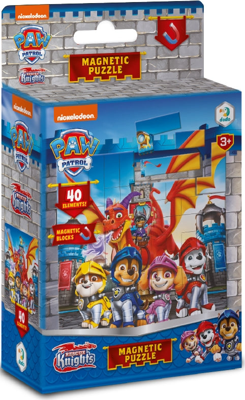 Dodo 200651 Paw Patrol Knights Magnetic Puzzle, 35+5 pcs