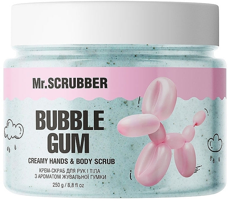 Mr. Scrubber Bubble Gum-Scented Hand & Body Cream Scrub, 250 g