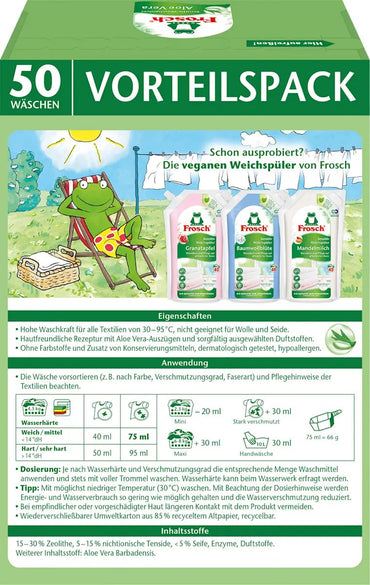 Frosch Sensitive Aloe Vera Laundry Detergent Powder, 50 Loads, 3.3 kg - Image 2