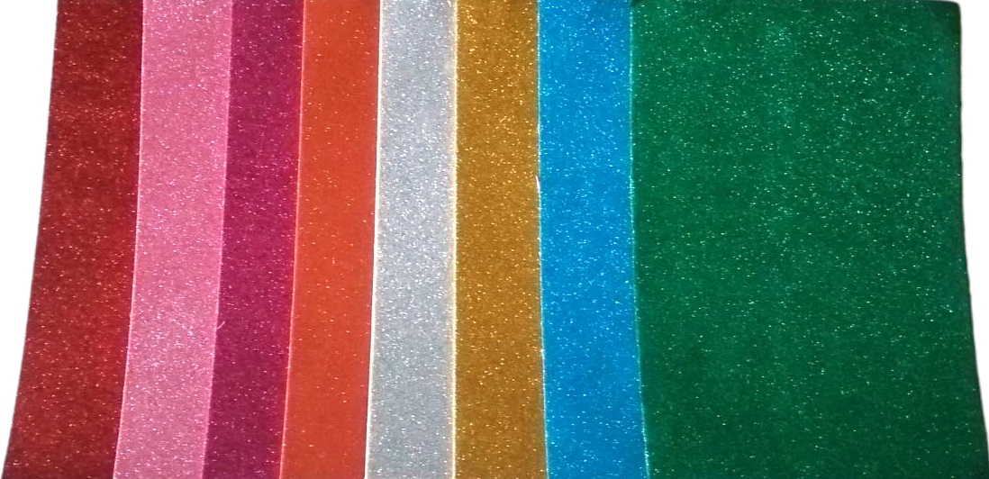 Assorted A4 Self-Adhesive Glitter Craft Foam, 1.5 mm