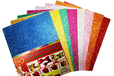 Assorted A4 Self-Adhesive Glitter Craft Foam, 1.5 mm - Image 2