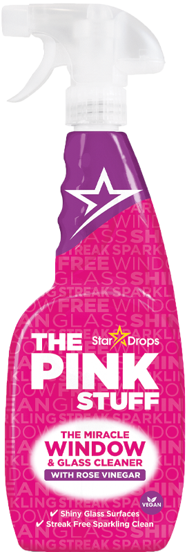 The Pink Stuff Rose Vinegar Glass & Mirror Cleaner Spray, 750 mL