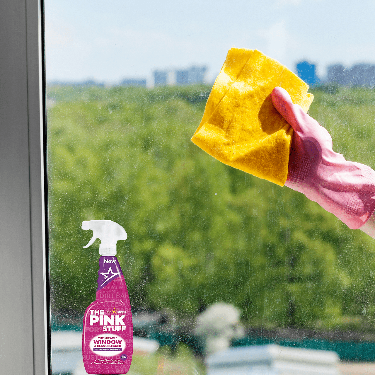 The Pink Stuff Rose Vinegar Glass & Mirror Cleaner Spray, 750 mL - Image 2