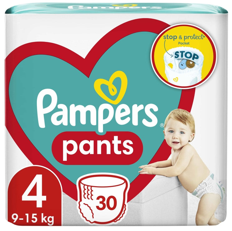 Pampers Pants Maxi Size 4 Baby Pull-Up Diaper Pants, 9-15 kg, 30 pcs