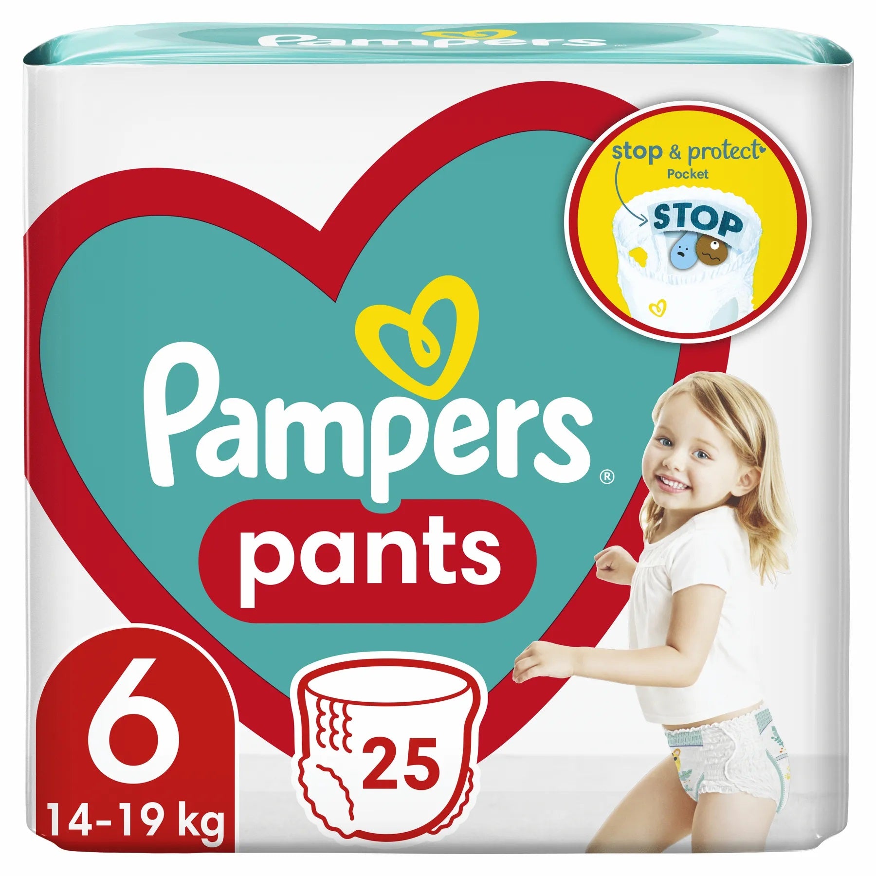 Pampers Pants Extra Large Size 6 Baby Pull-Up Diaper Pants, 14-19 kg, 25 pcs