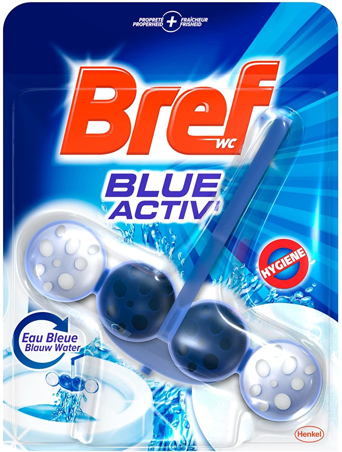 Bref 4-in-1 Blue Activ Toilet Rim Block, 50 g