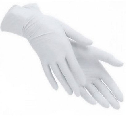 Safe-Shield White Latex Medical Gloves, Size L, 100 pcs - Image 2