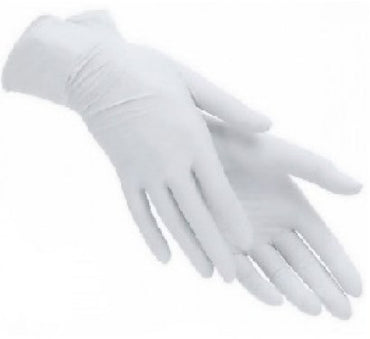 Safe-Shield White Latex Medical Gloves, Size L, 100 pcs - Image 2