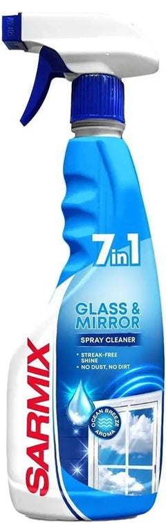 Sarmix 7-in-1 Glass & Mirror Cleaner Spray, 500 mL