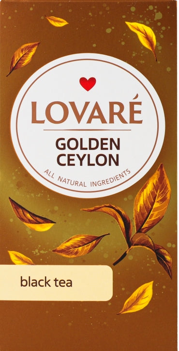 Lovare Golden Ceylon Black Tea, 24 Bags, 48 g