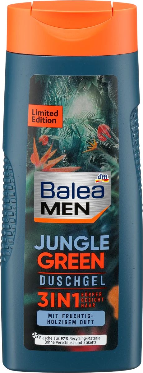 Balea Men Jungle Green 3-in-1 Shower Gel, 300 mL