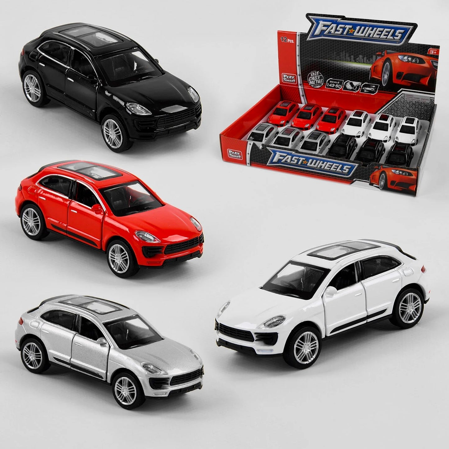 6531D/6527D Friction-Powered Metal Toy Car with Opening Doors