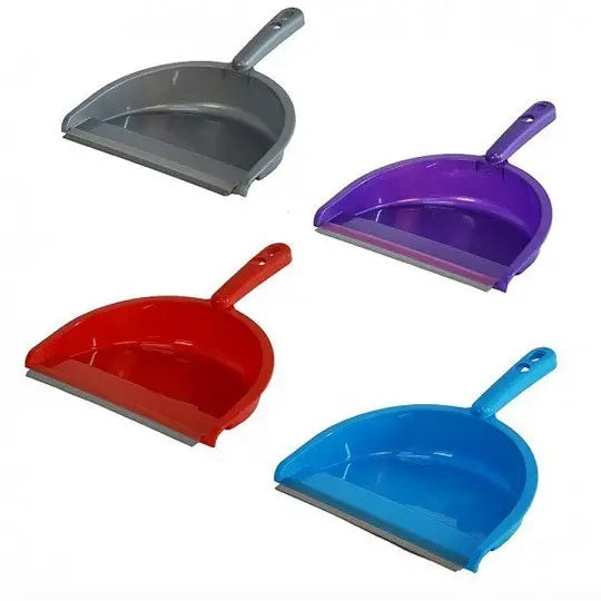 Round Plastic Dustpan with Rubber Edge