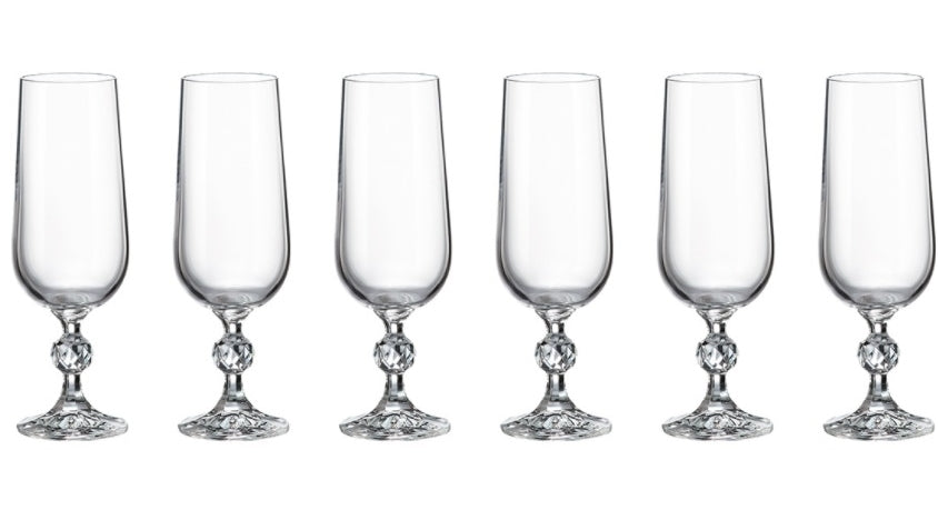 Bohemia Sterna Champagne Flute Set, 6 x 180 mL - Image 2
