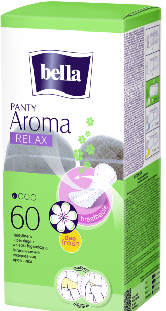 Bella Aroma Relax Panty Liners, 60 pcs