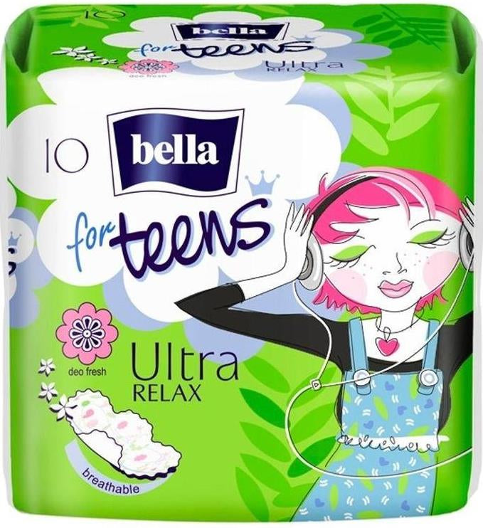 Bella Sanitary Pads for Teens Ultra Relax, 10 pcs