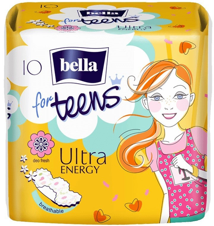 Bella Sanitary Pads for Teens Ultra Energy, 10 pcs