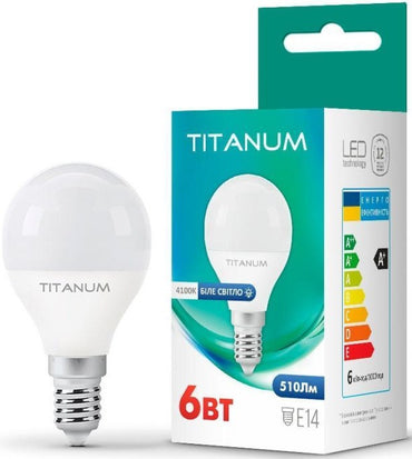 Titanum TLG4506144 E14 4100K 6W White LED Bulb - Image 2