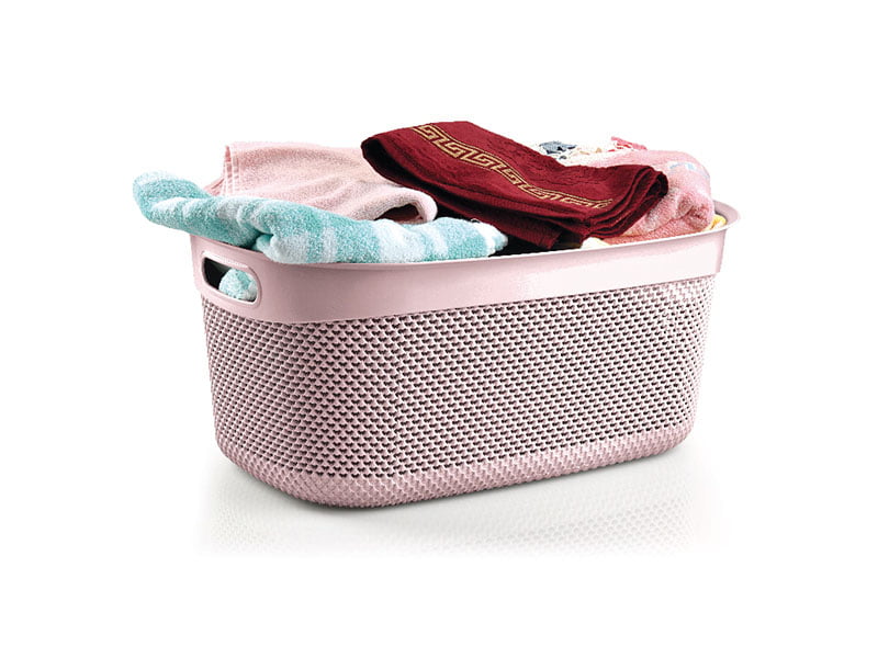 Ucsan Plastik Drop M-168 Knit-Pattern Basket, 55 x 36.5 x 25 cm, 33 L - Image 2