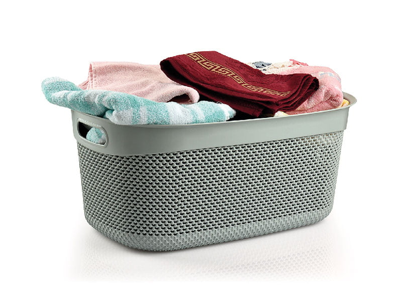 Ucsan Plastik Drop M-168 Knit-Pattern Basket, 55 x 36.5 x 25 cm, 33 L - Image 3