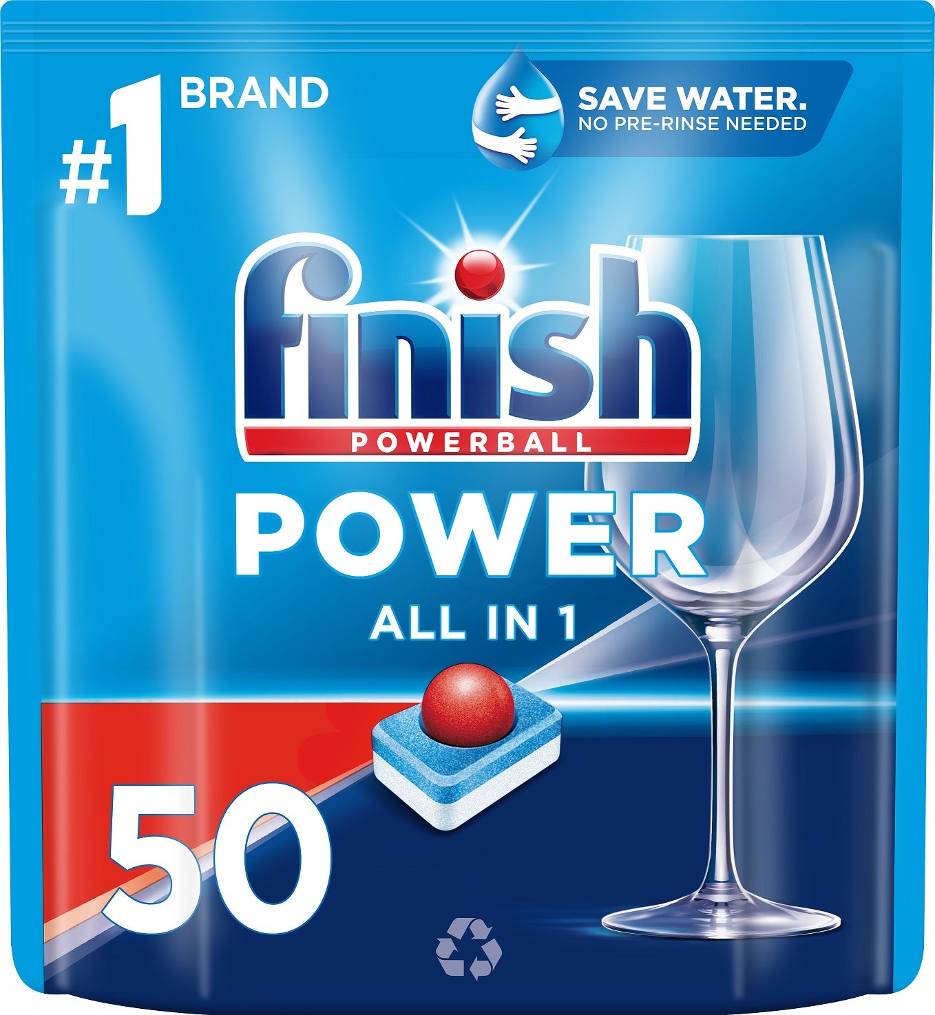 Finish Powerball Power All in One Dishwasher Tablets, 50 pcs (Price per 1 pc) - Image 2