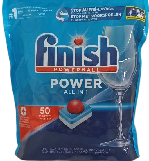 Finish Powerball Power All in One Dishwasher Tablets, 50 pcs (Price per 1 pc) - Image 3