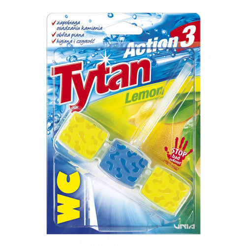 Tytan Action 3 Lemon Toilet Bowl Freshener, 45 g