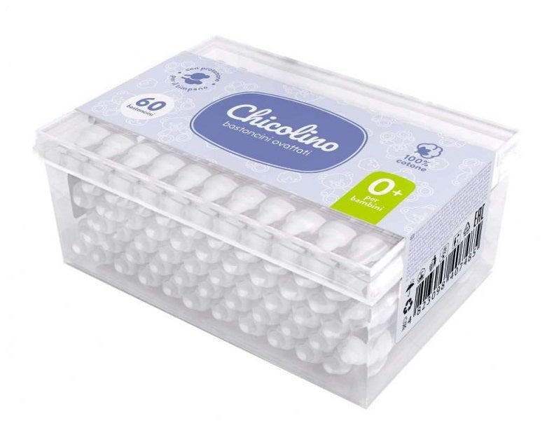 Chicolino Kids Cotton Swabs, 60 pcs
