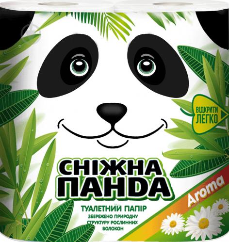 Snizhna Panda Aroma Toilet Paper, 4 Rolls