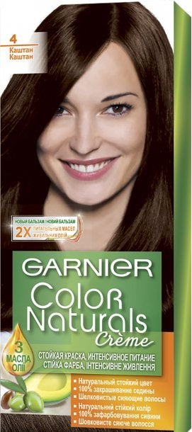 Garnier Color Naturals 4 Chestnut Hair Color, 110 mL