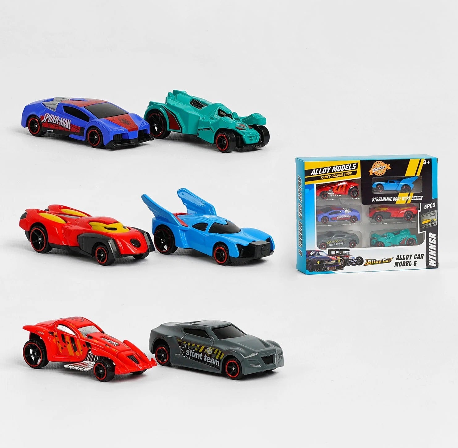 Alloy Models 6012A Toy Car Set, 6 pcs