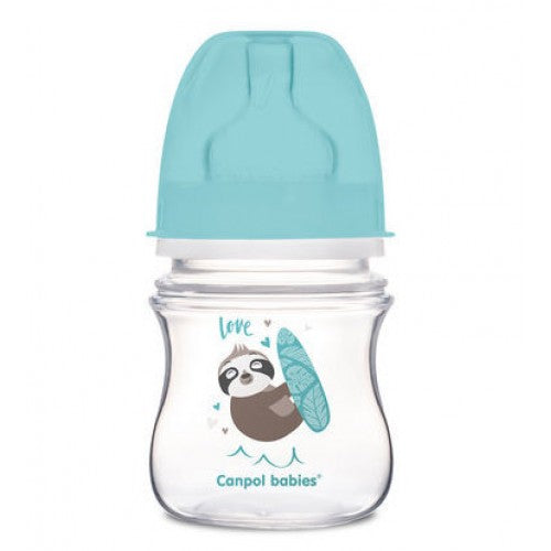 Canpol Babies 35/220 Blue EasyStart Wide-Neck Anti-Colic Baby Bottle, 120 mL