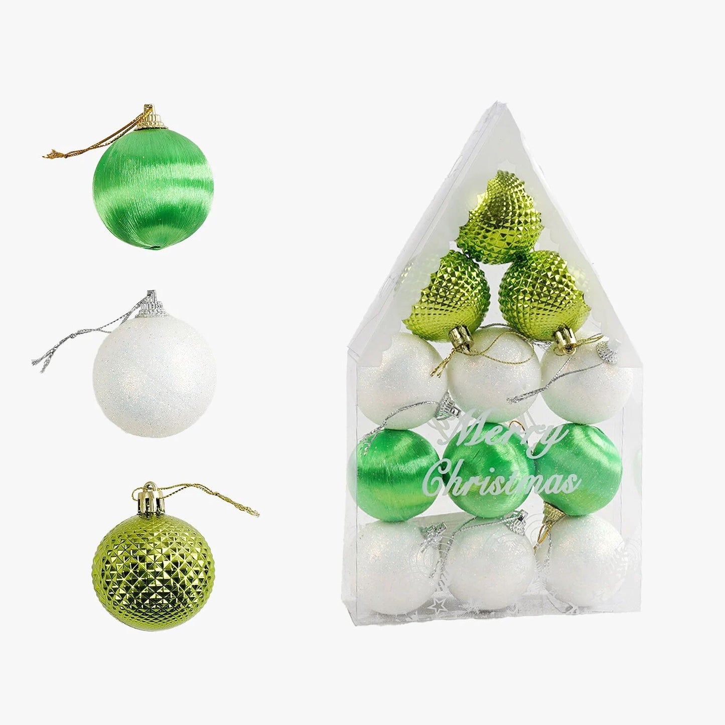 C 67384 Christmas Ball Ornaments, 5 cm Diameter, 12 pcs