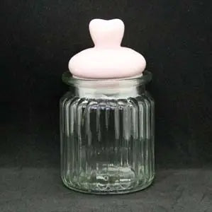 Olens K6076 Bunny Glass Jar, 320 mL