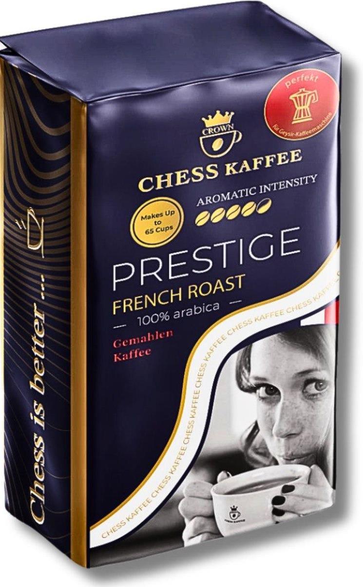 Chess Kaffee Prestige French Roast Ground Coffee, 500 g