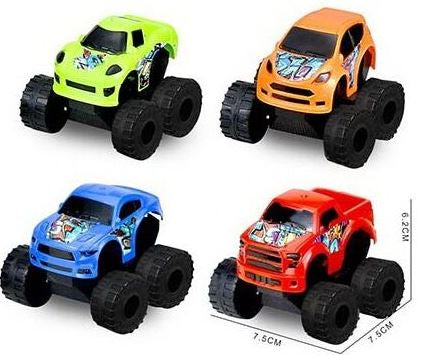 Toys 1887 Friction-Powered Toy Car Set in Bag, 4 pcs