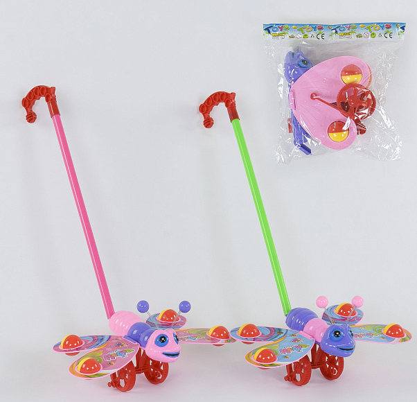 881-10 Butterfly Push Toy with Handle
