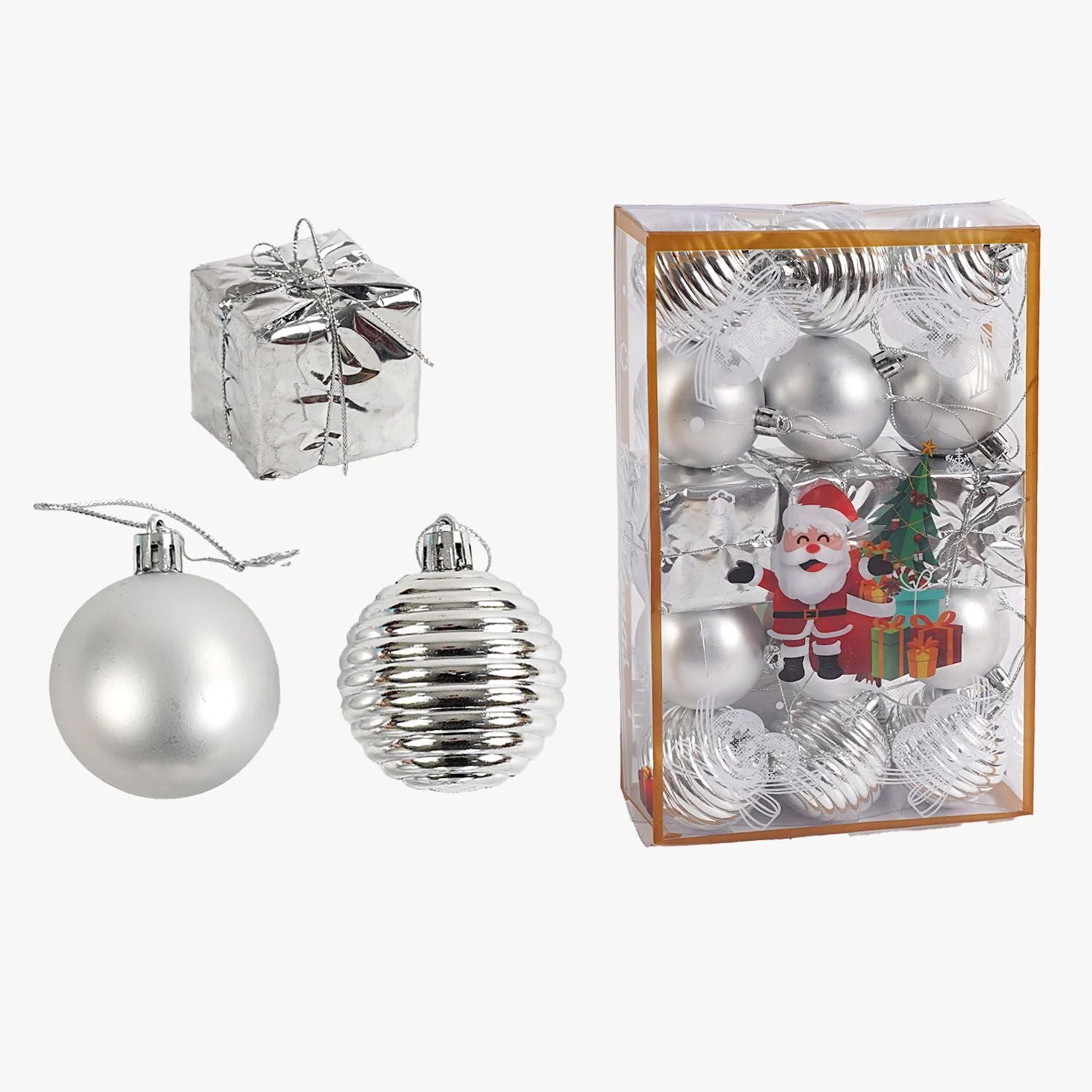 C 67323 Ball & Gift Christmas Ornament Set, 5 cm Diameter, 15 pcs