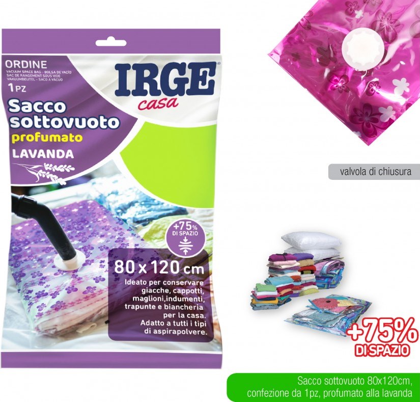 Irge Lavender-Scented Vacuum Storage Bag, 80 x 120 cm