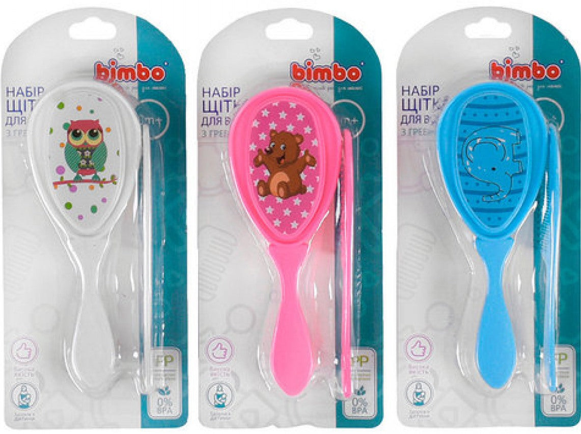 Bimbo 54101 Baby Hairbrush & Comb Set