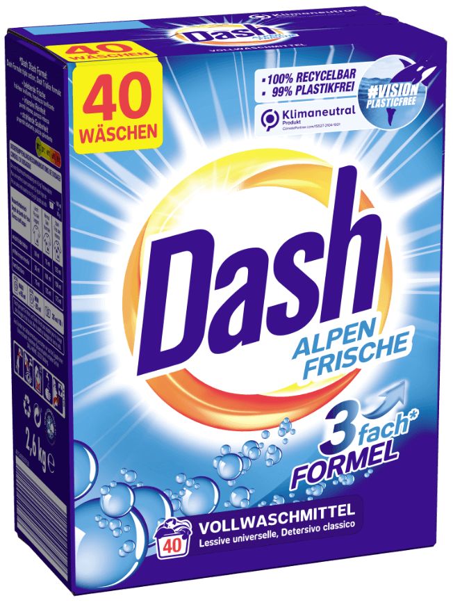 Dash Alpine Fresh Laundry Detergent Powder, 40 Loads, 2.6 kg - Image 2