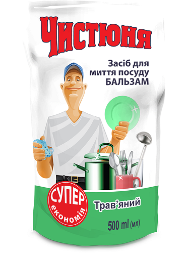 Chystiunia Herbal Dish Soap Refill Pouch, 500 mL